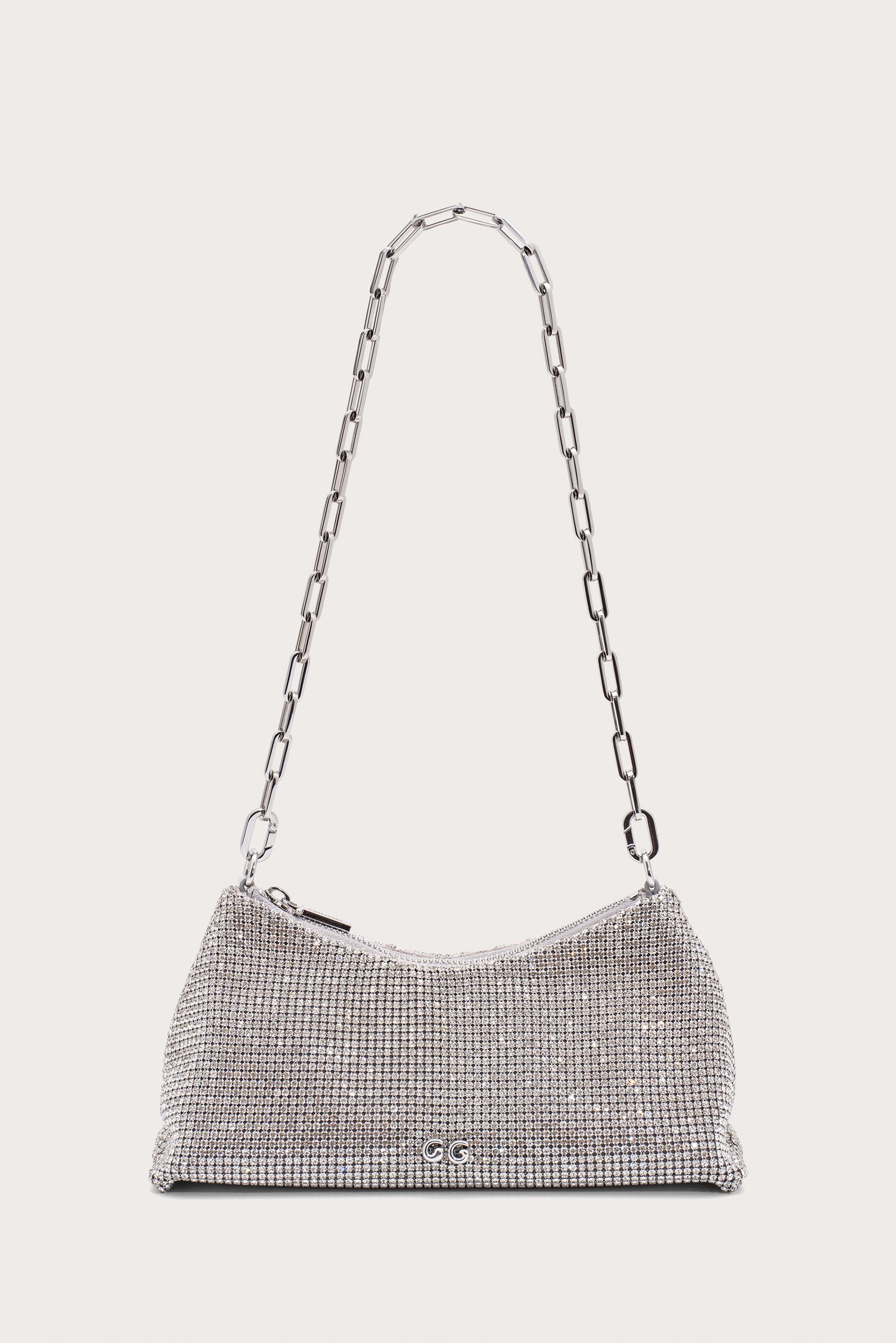 OSA RHINESTONE SHOULDER BAG - CLEAR