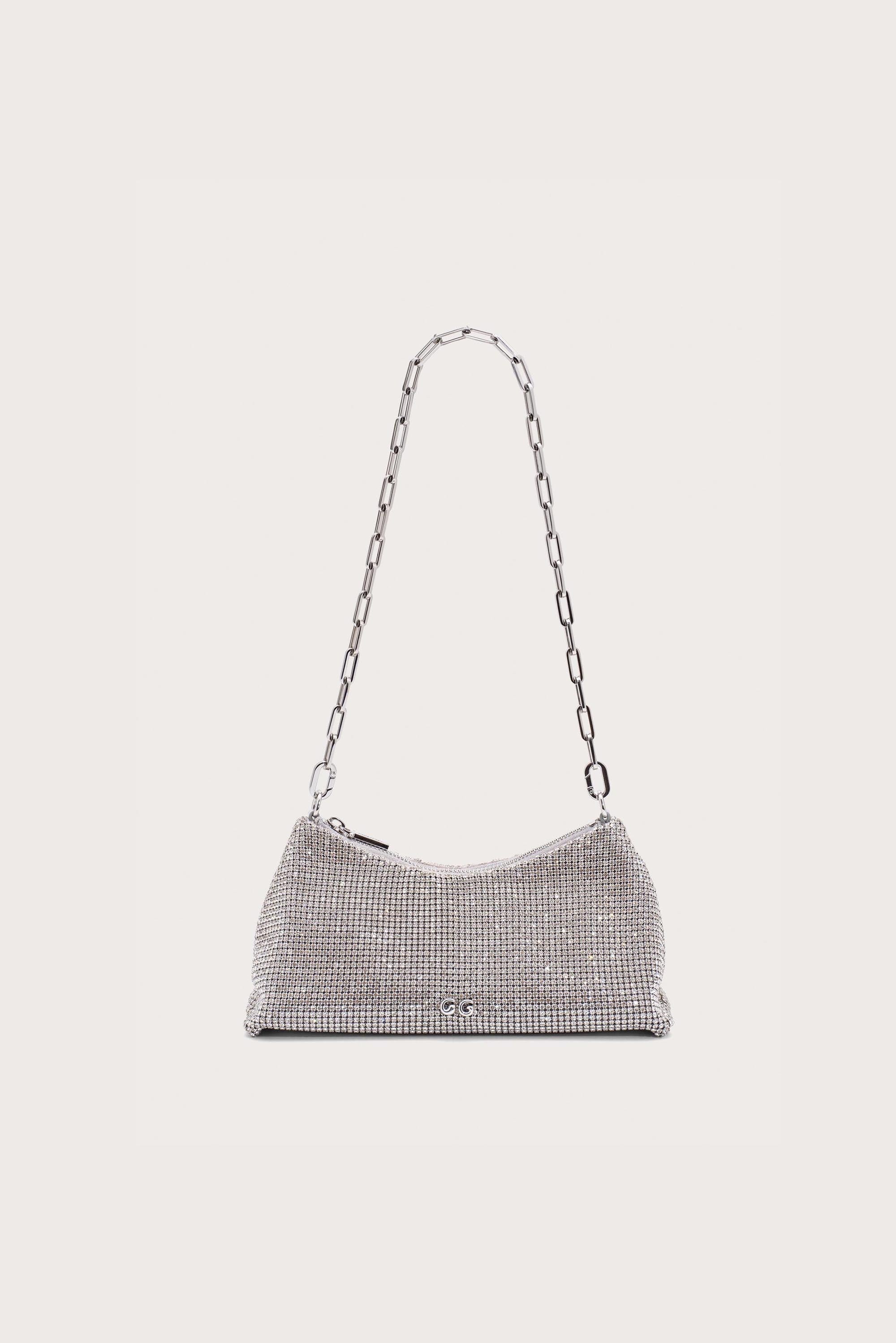 OSA RHINESTONE SHOULDER BAG - CLEAR