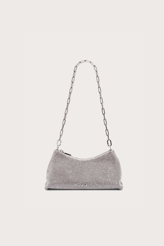 OSA RHINESTONE SHOULDER BAG - CLEAR