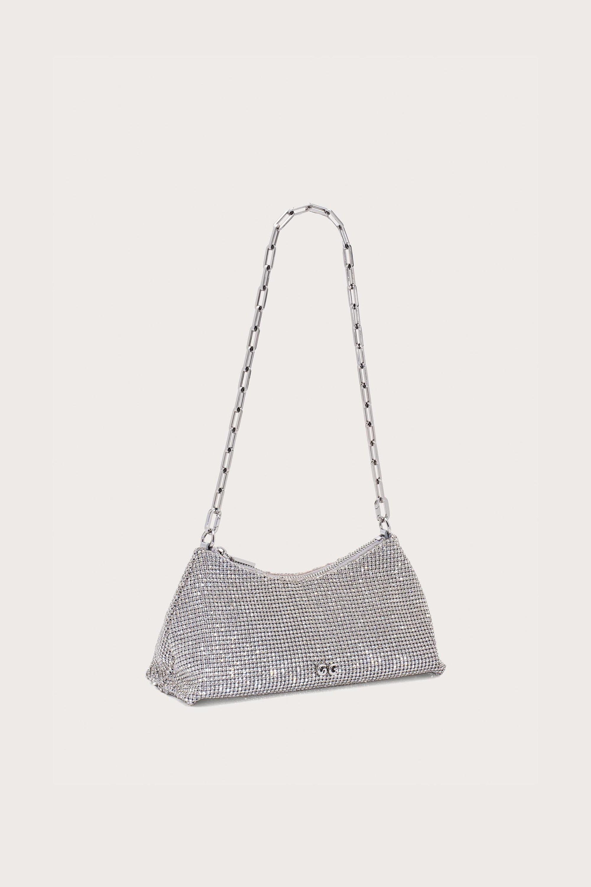 OSA RHINESTONE SHOULDER BAG - CLEAR