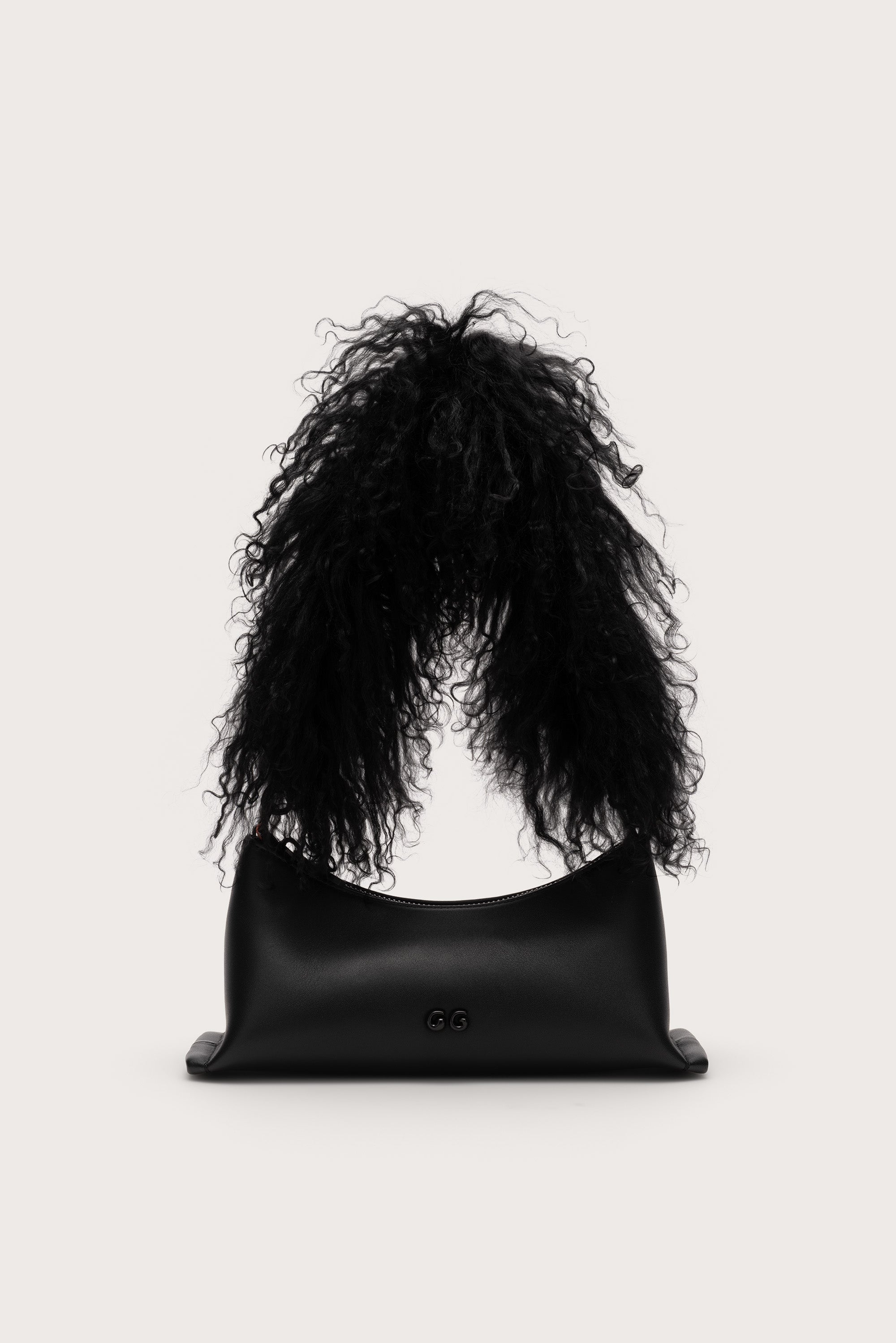 OSA SHOULDER BAG - BLACK SHEARLING