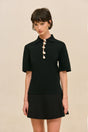 ROM KNIT SKIRT - BLACK