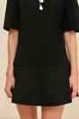 ROM KNIT SKIRT - BLACK