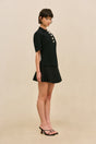 ROM KNIT SKIRT - BLACK