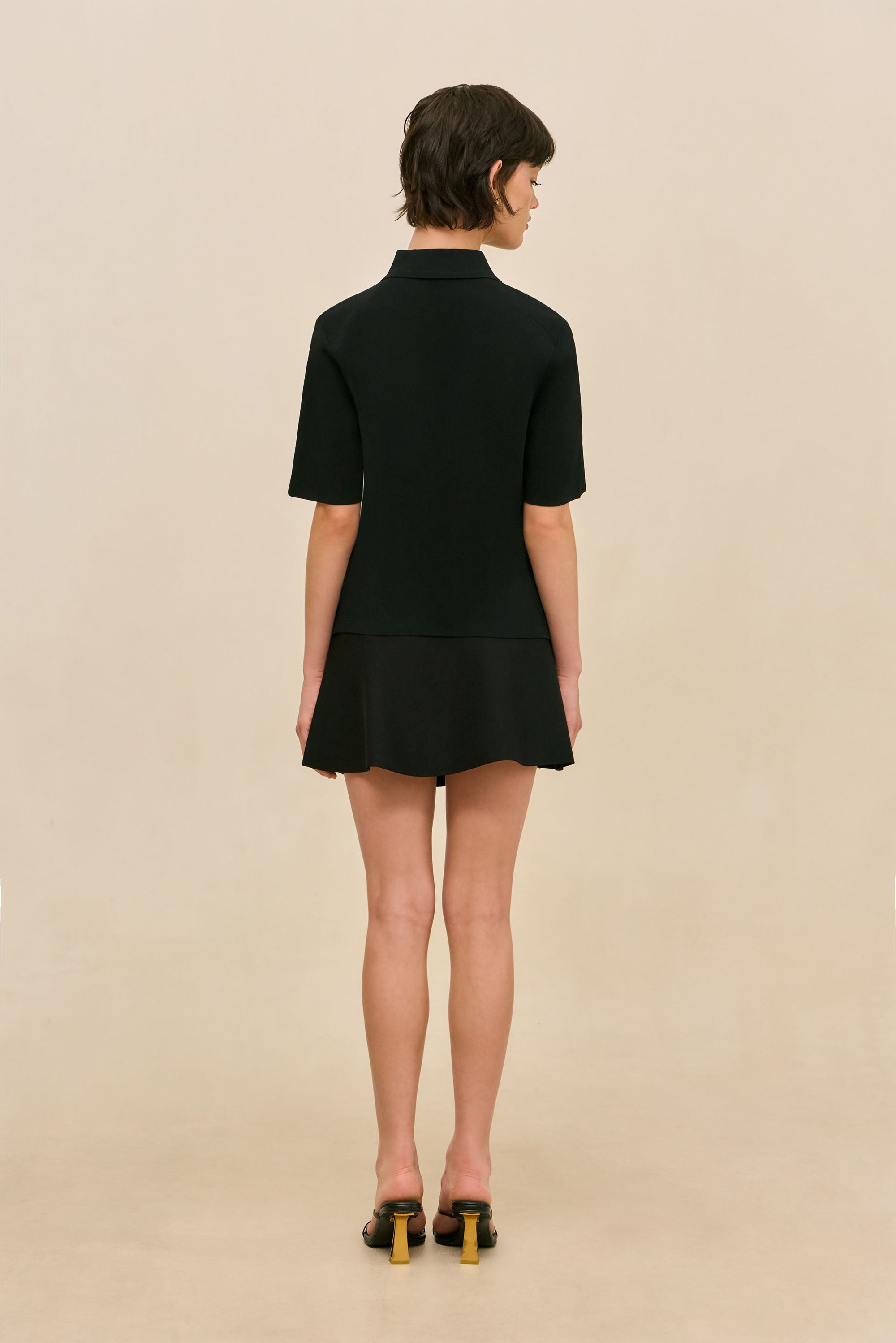 ROM KNIT SKIRT - BLACK