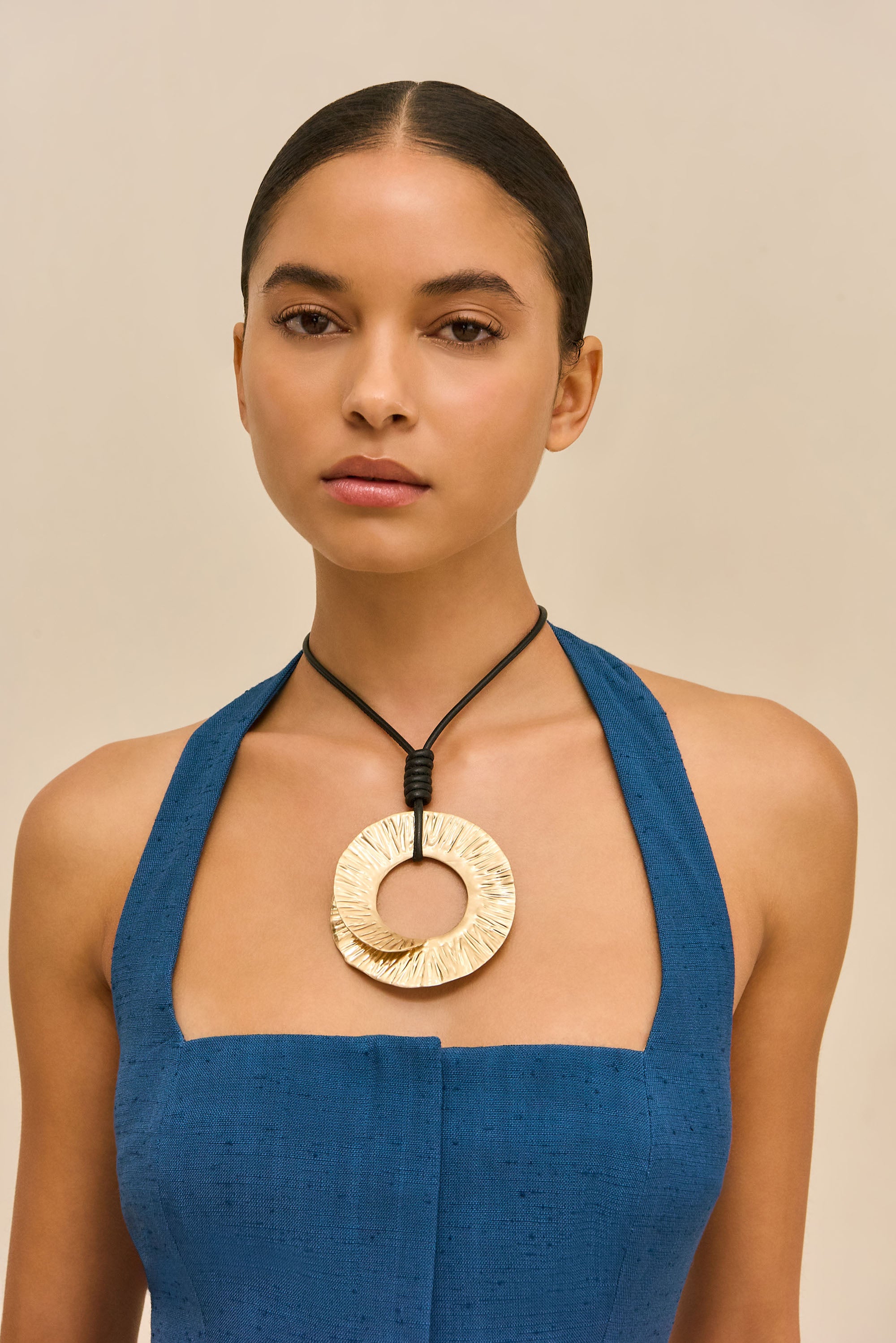 REN NECKLACE - BRUSHED BRASS