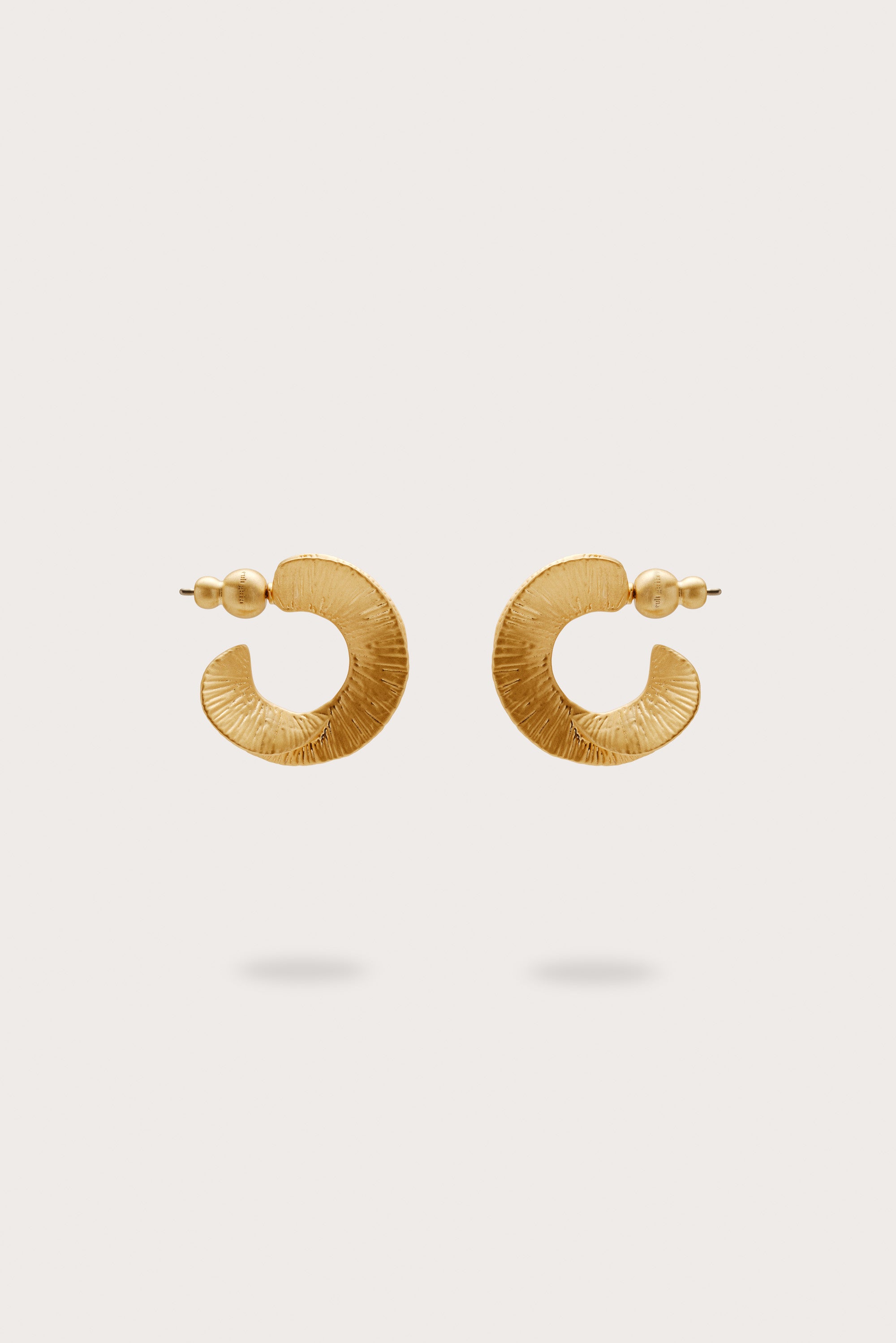 REN MINI HOOP EARRING - BRUSHED BRASS