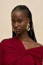 RUE MINI DROP EARRING - BRUSHED BRASS