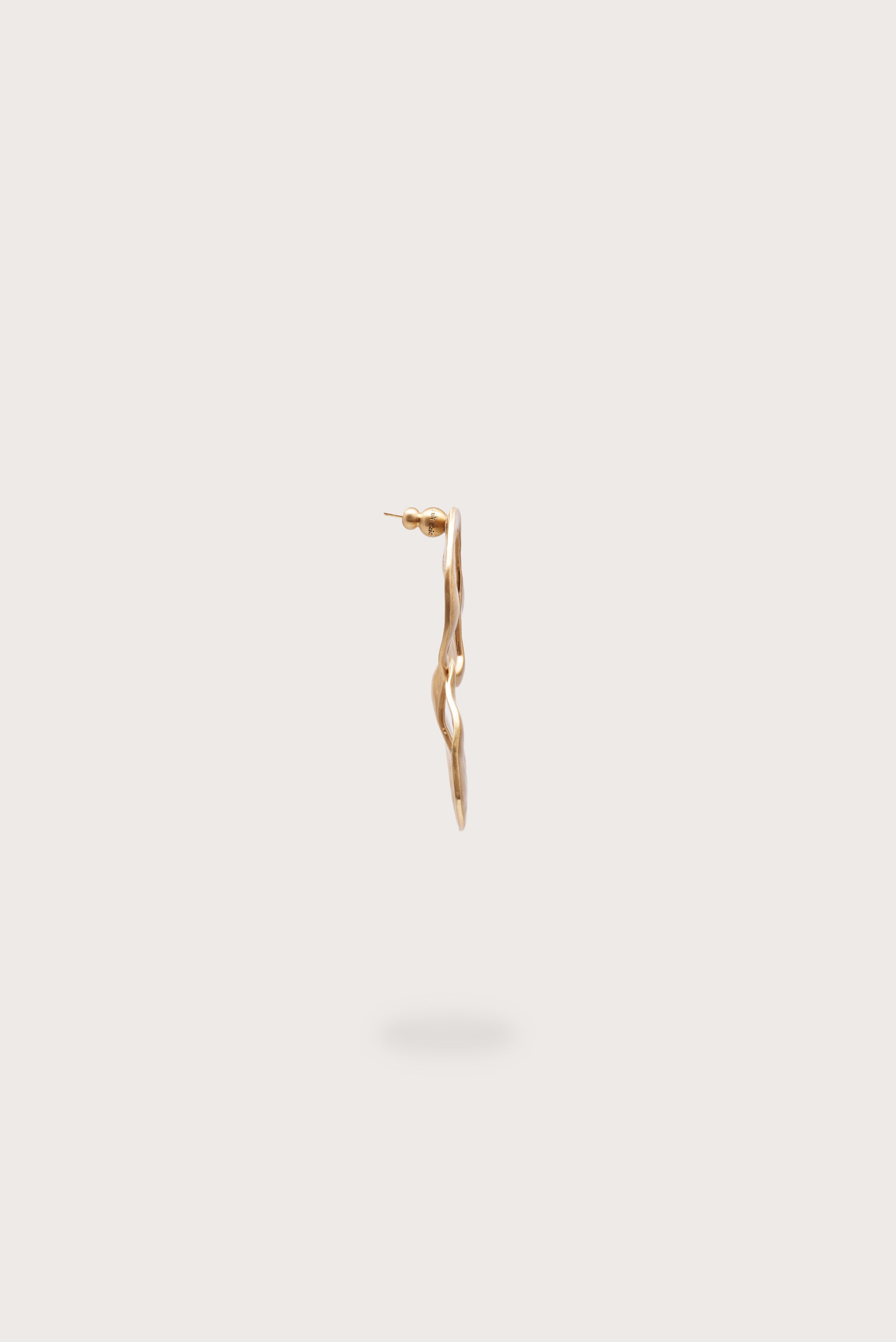 RUE MINI DROP EARRING - BRUSHED BRASS