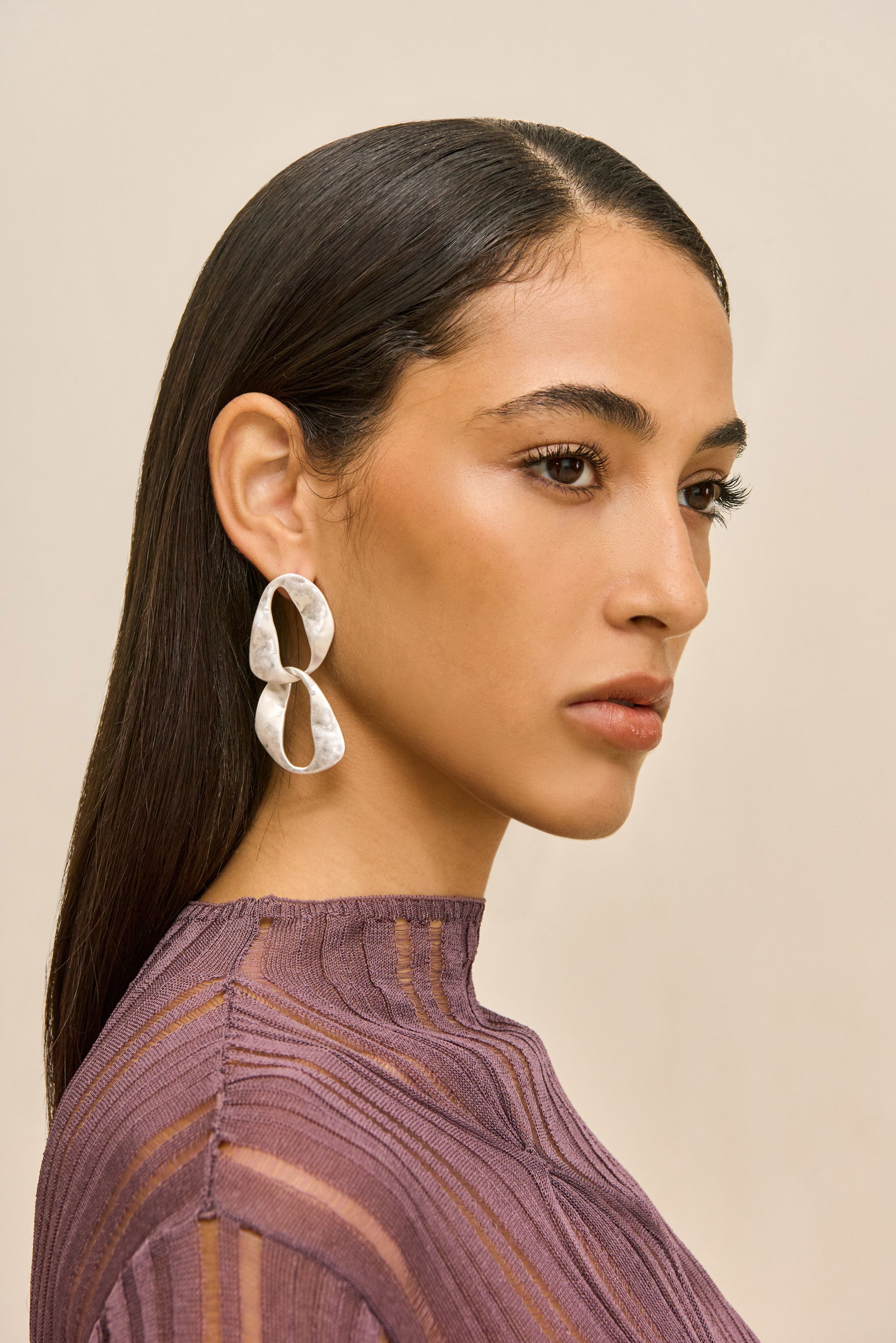 RUE MINI DROP EARRING - ANTIQUE SILVER