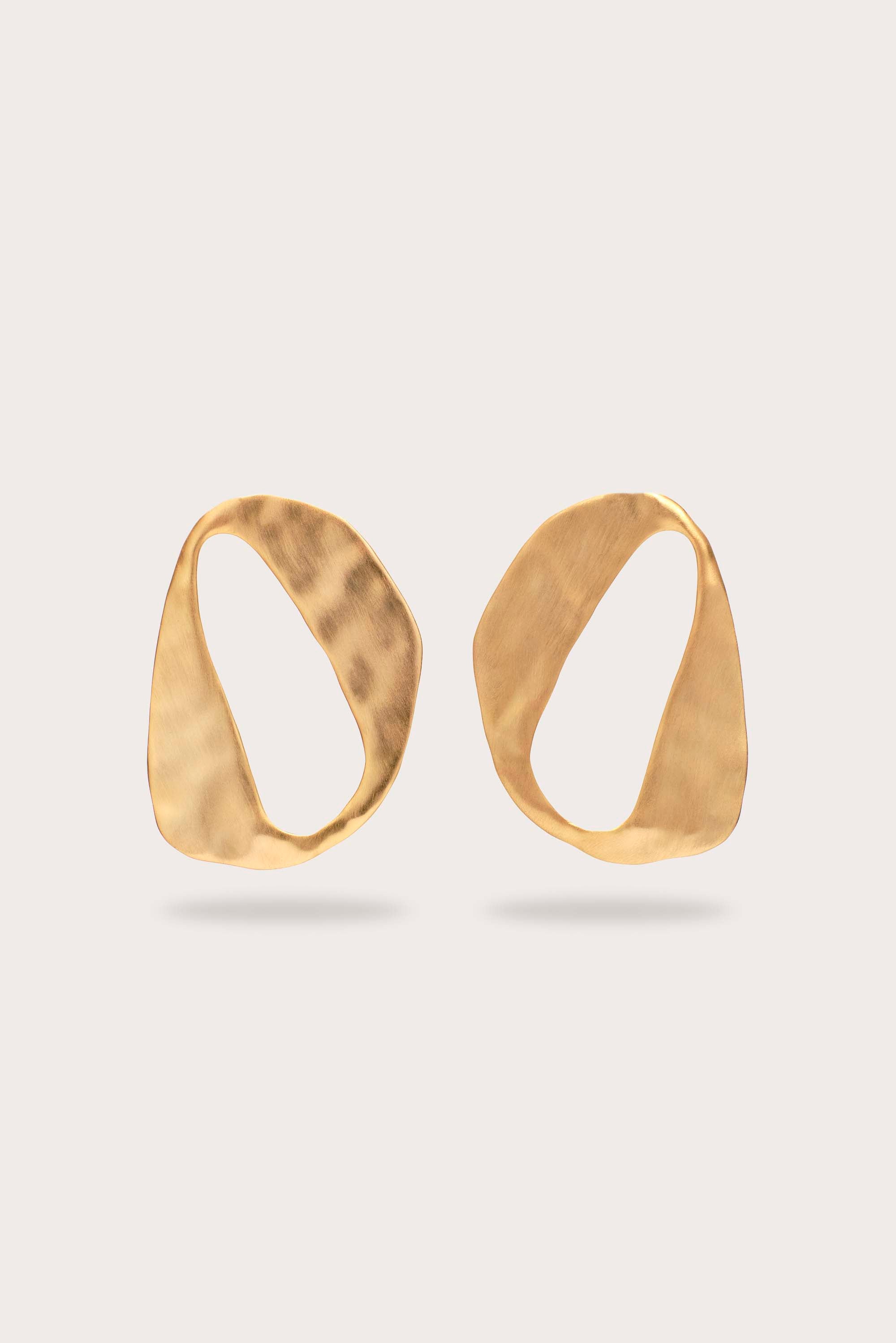 RUE EARRING - BRUSHED BRASS