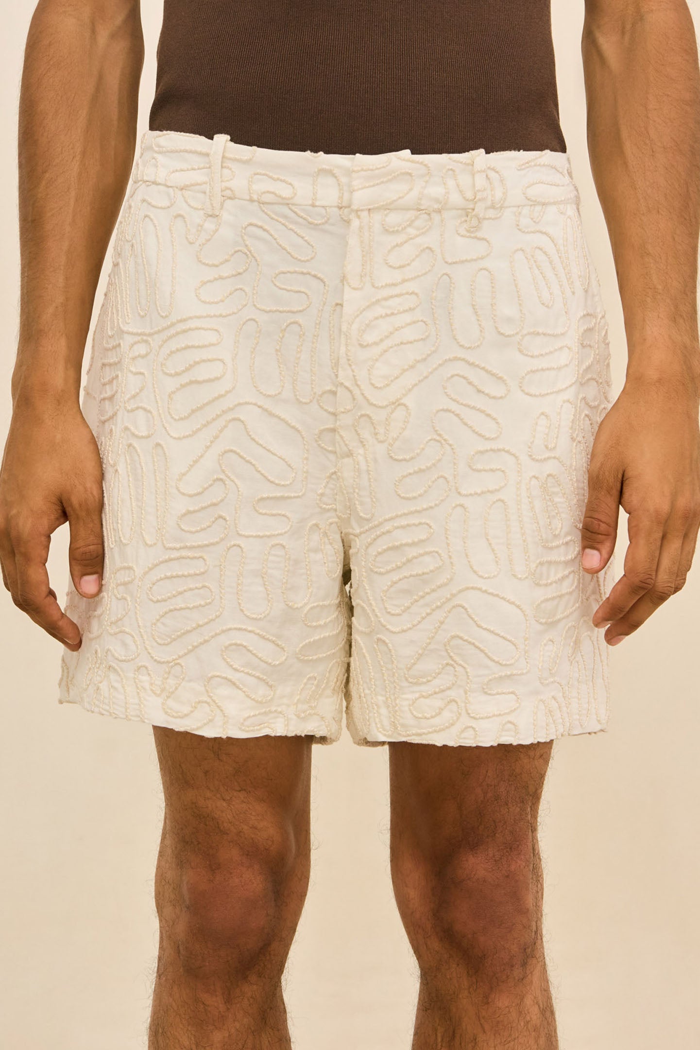 LUCIO SHORT - OFF WHITE MULTI