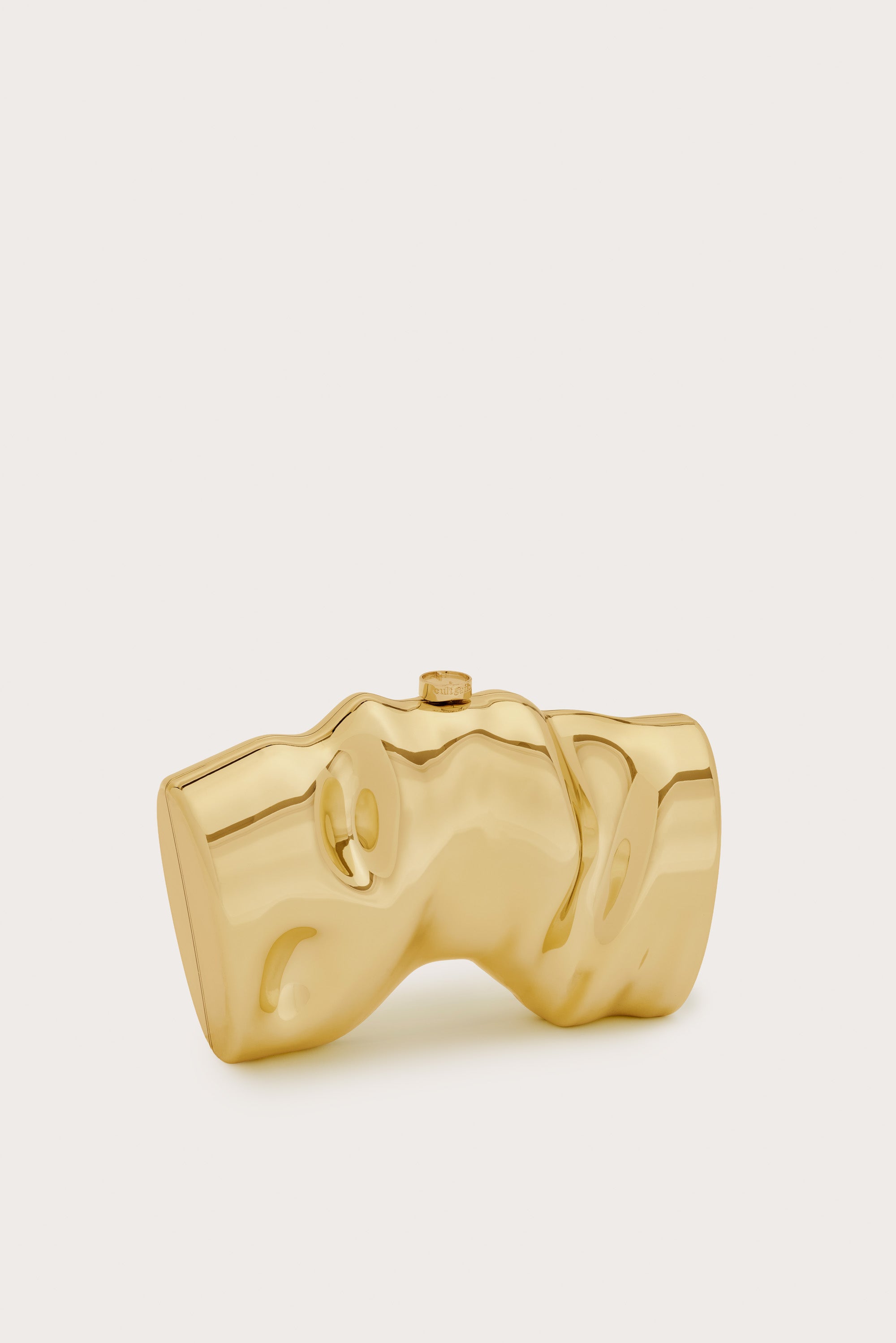SCRUNCH CLUTCH - SHINY GOLD