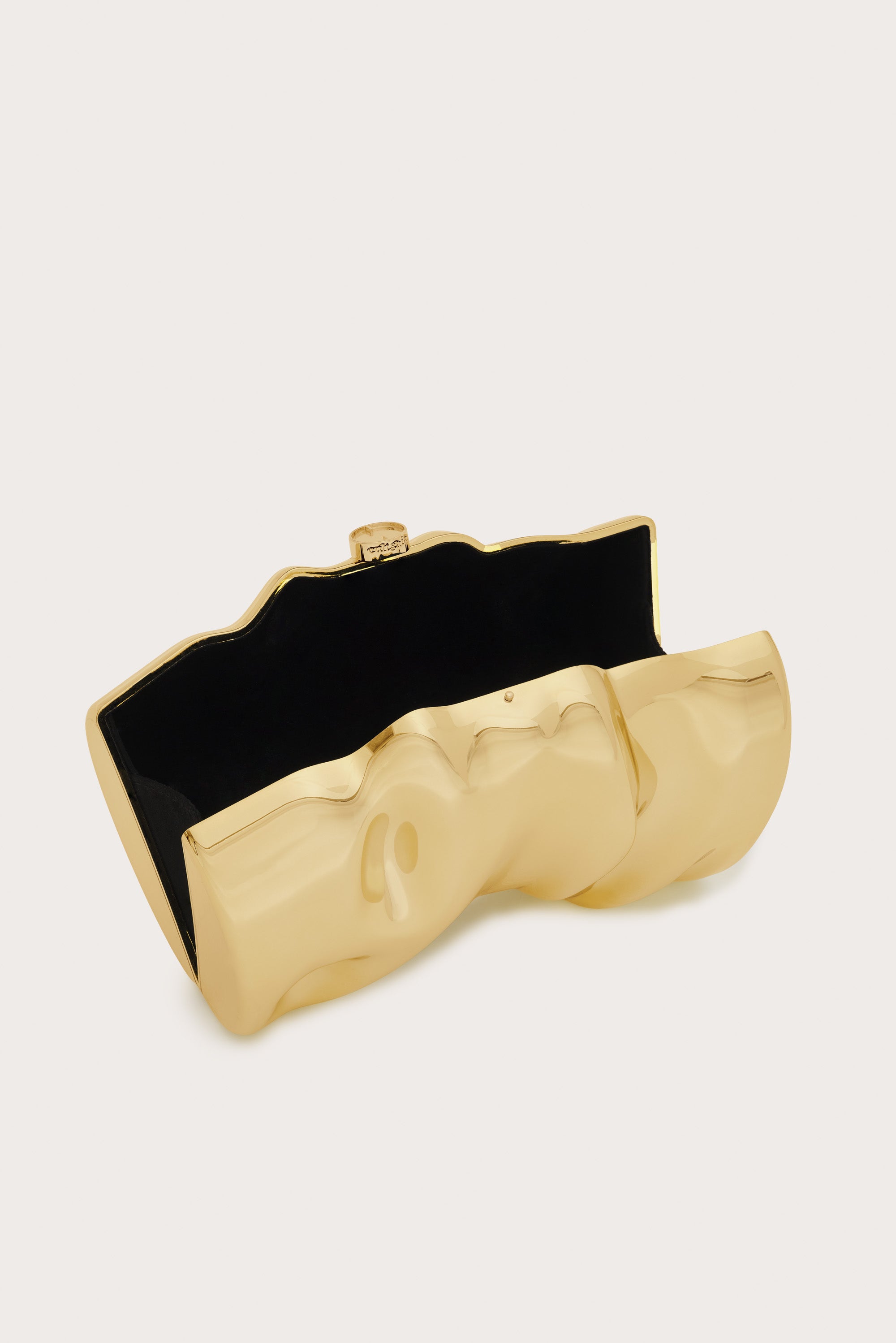 SCRUNCH CLUTCH - SHINY GOLD