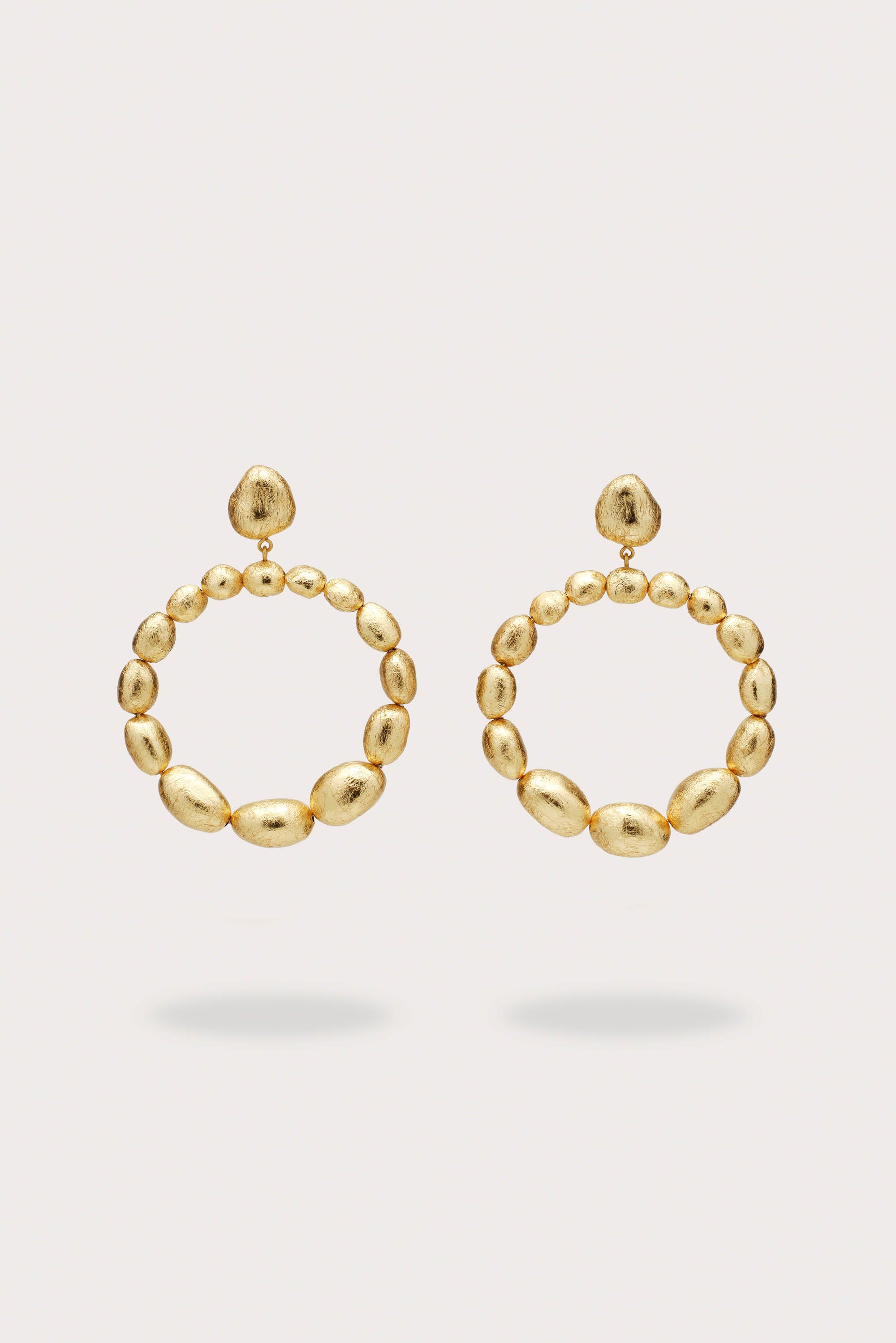 SIRA EARRING - GOLD FOILED WOOD