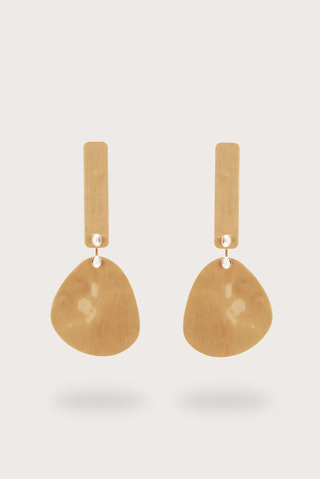 SOLANA EARRING - BRUSHED BRASS