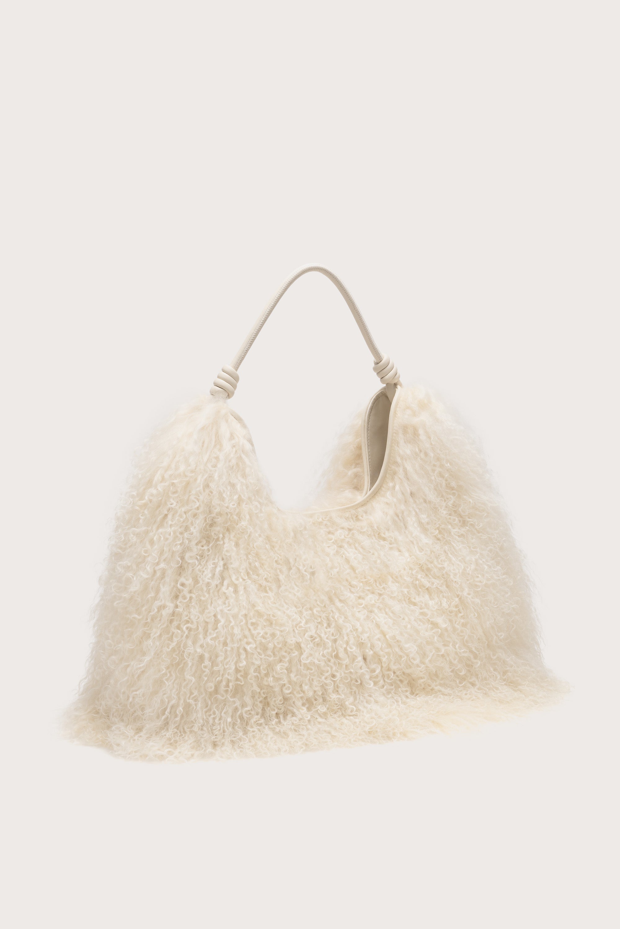 SOLAY SHOULDER BAG - NATURAL SHEARLING