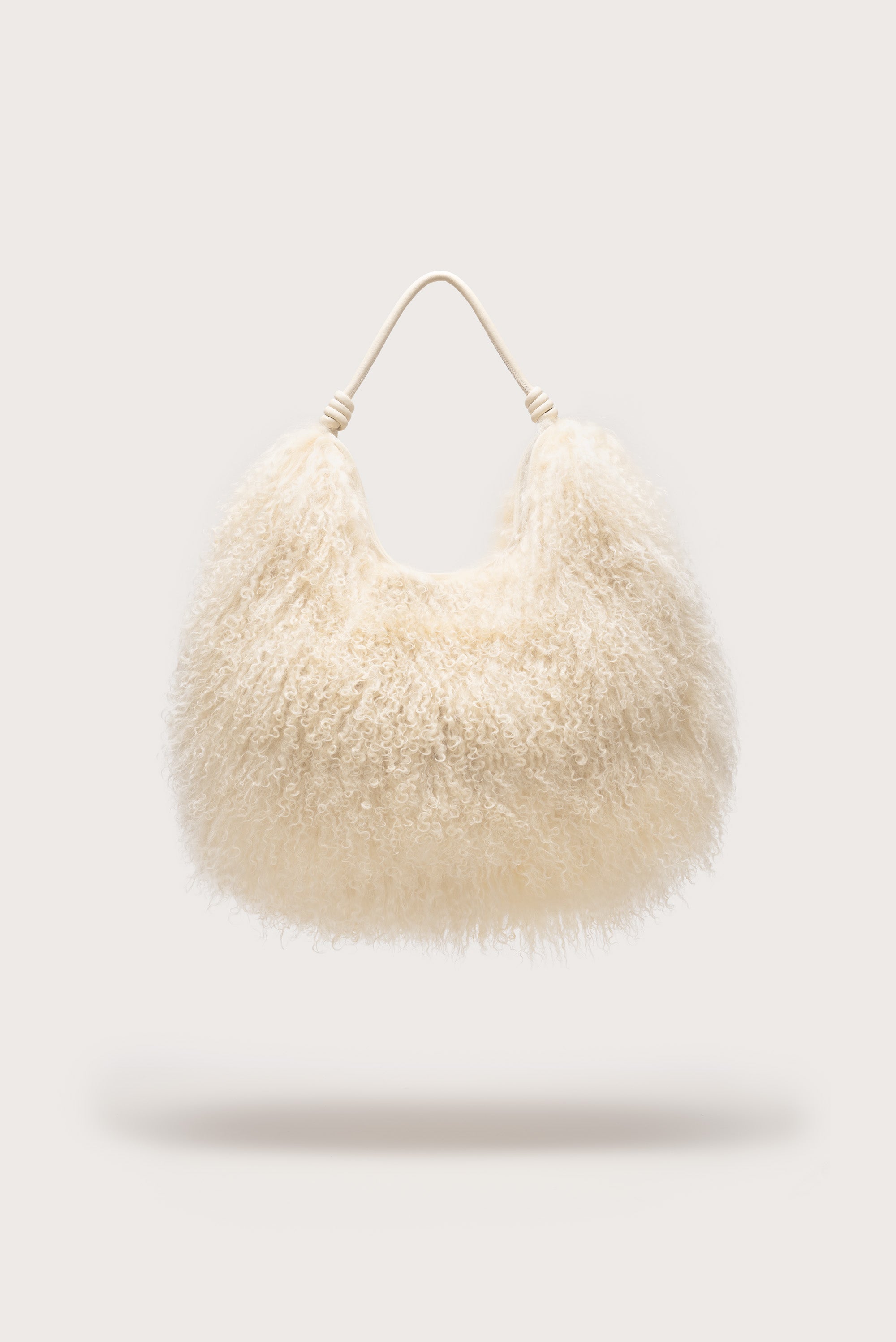 SOLAY SHOULDER BAG - NATURAL SHEARLING