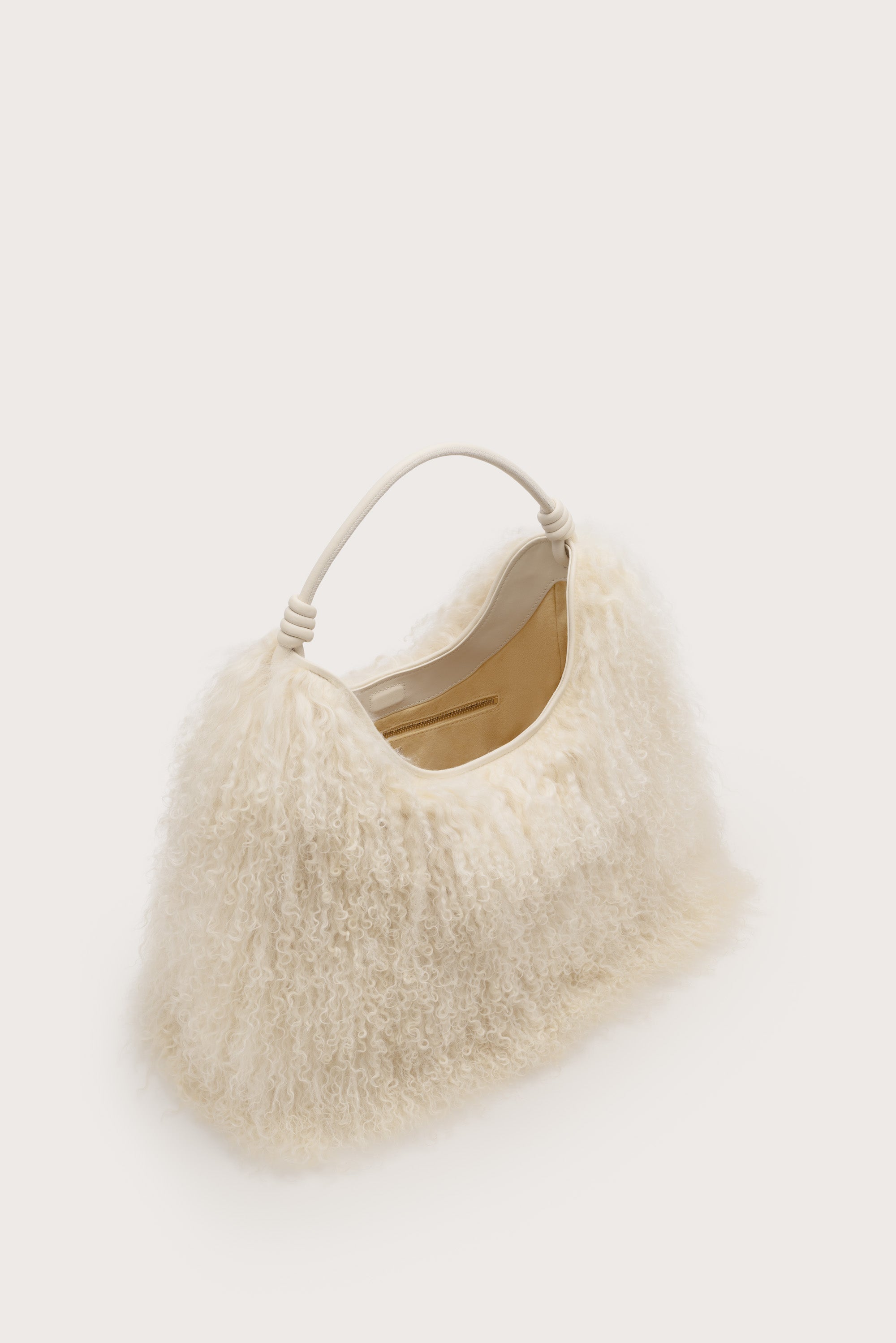 SOLAY SHOULDER BAG - NATURAL SHEARLING