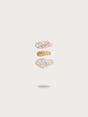 SOLENE RHINESTONE EAR CUFF SET - CLEAR & SAND DOLLAR
