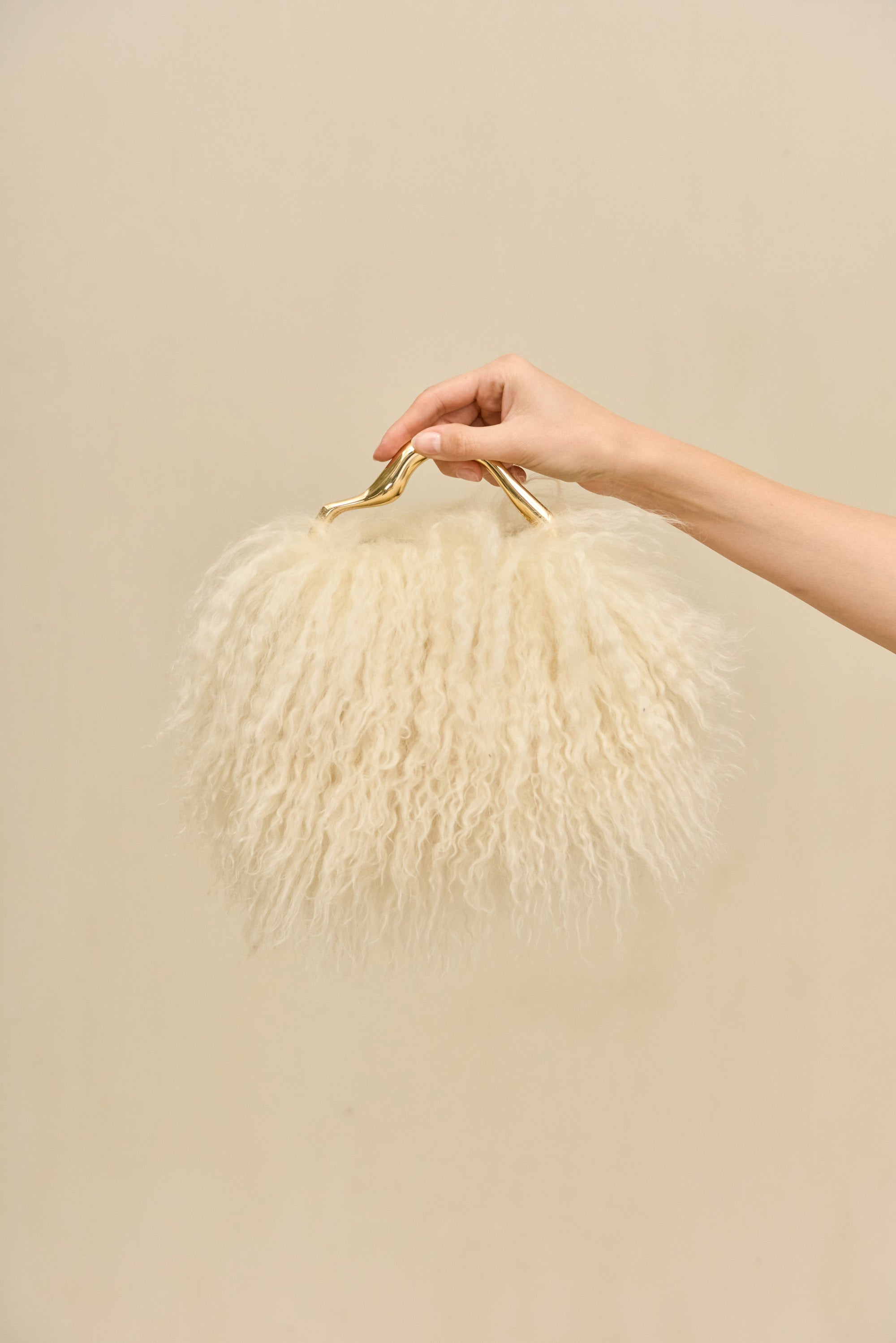 SOLENE MINI BAG - NATURAL SHEARLING