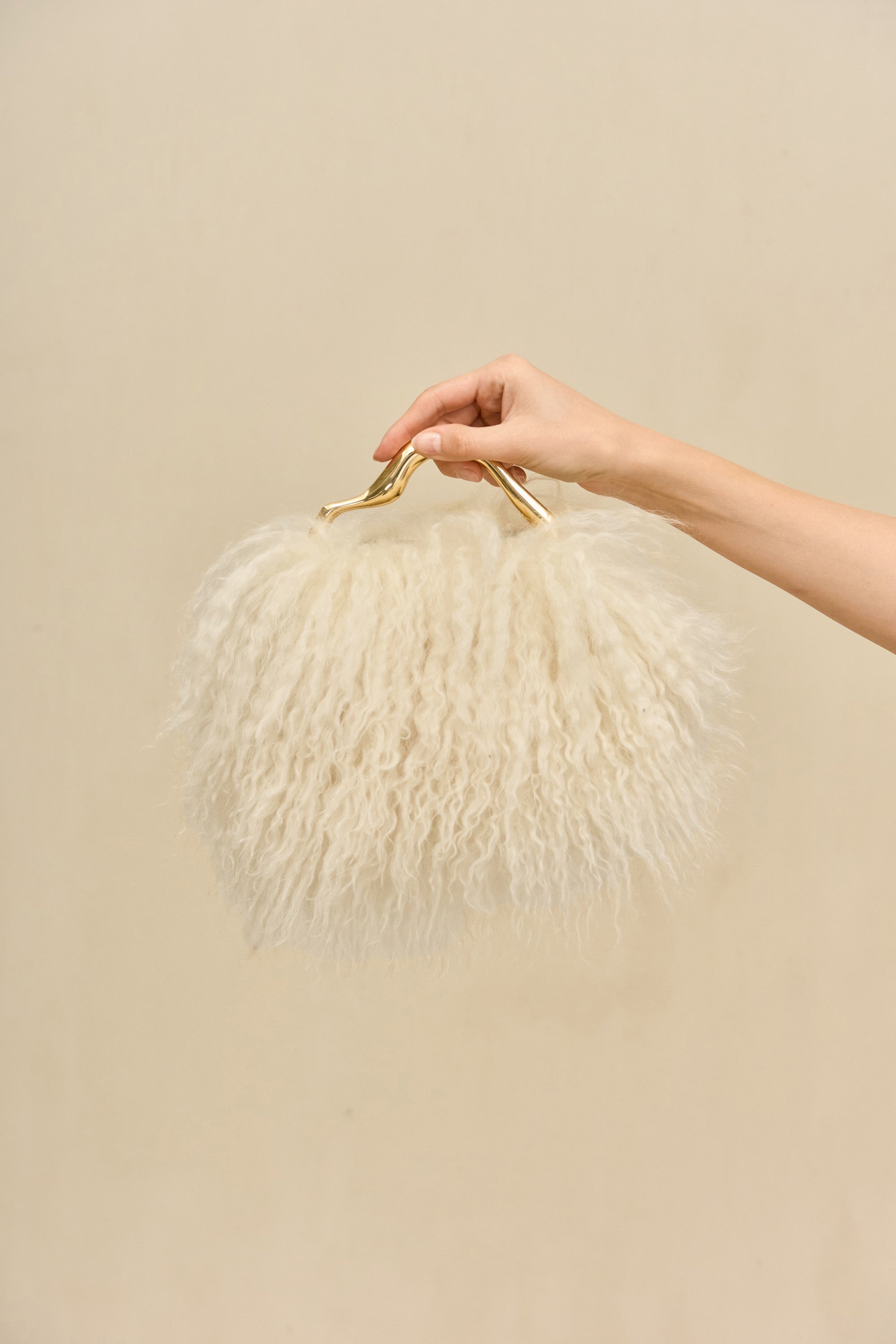 SOLENE MINI BAG - NATURAL SHEARLING