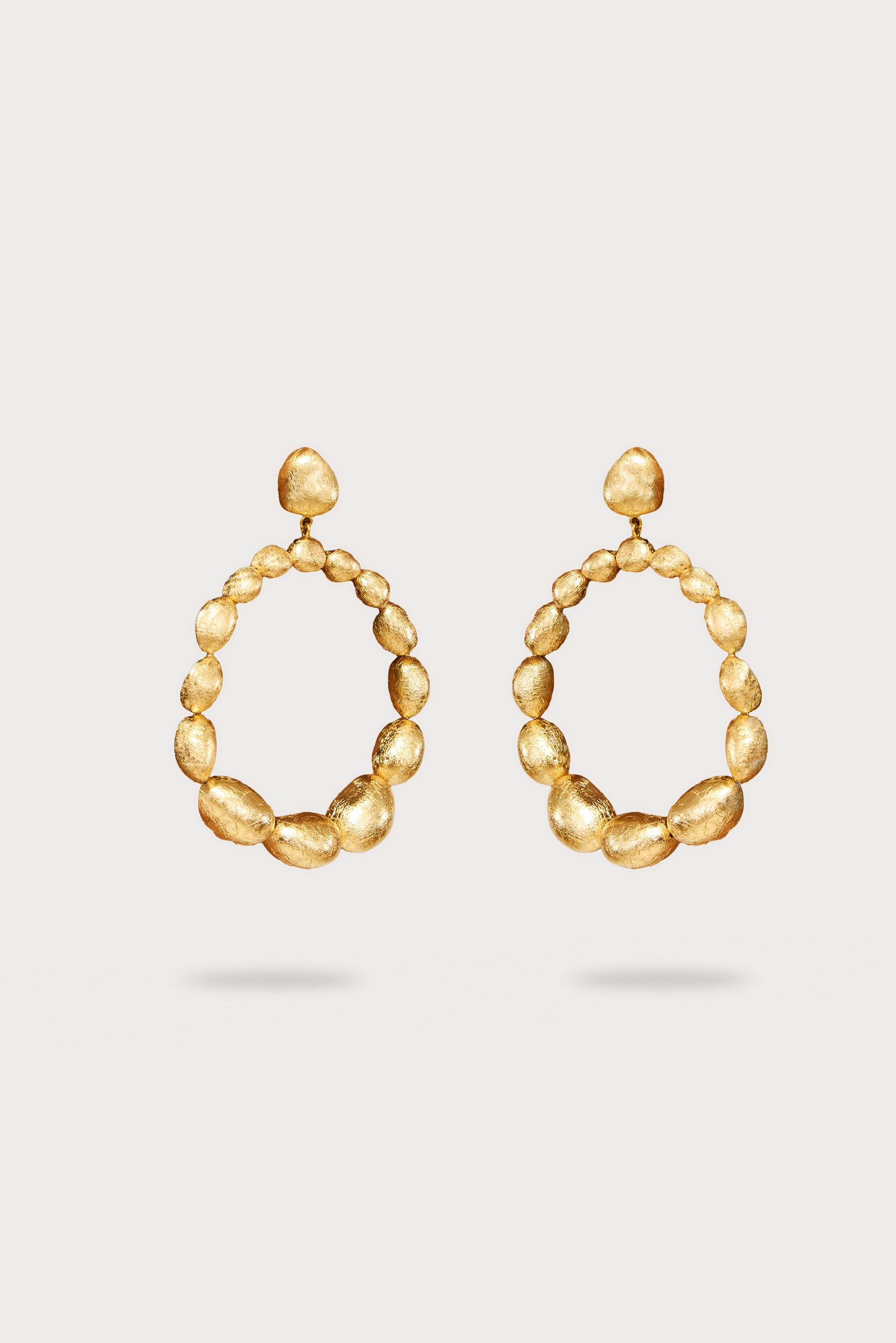 SIRA EARRING - GOLD FOILED WOOD