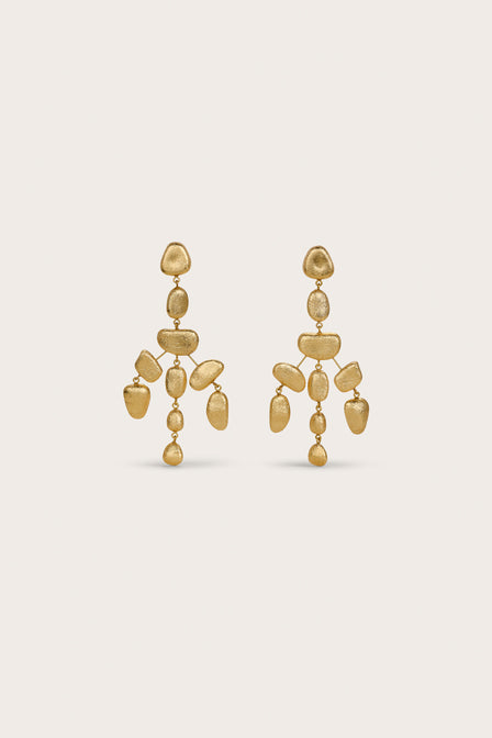 SLOANE EARRING - GOLD FOILED WOOD