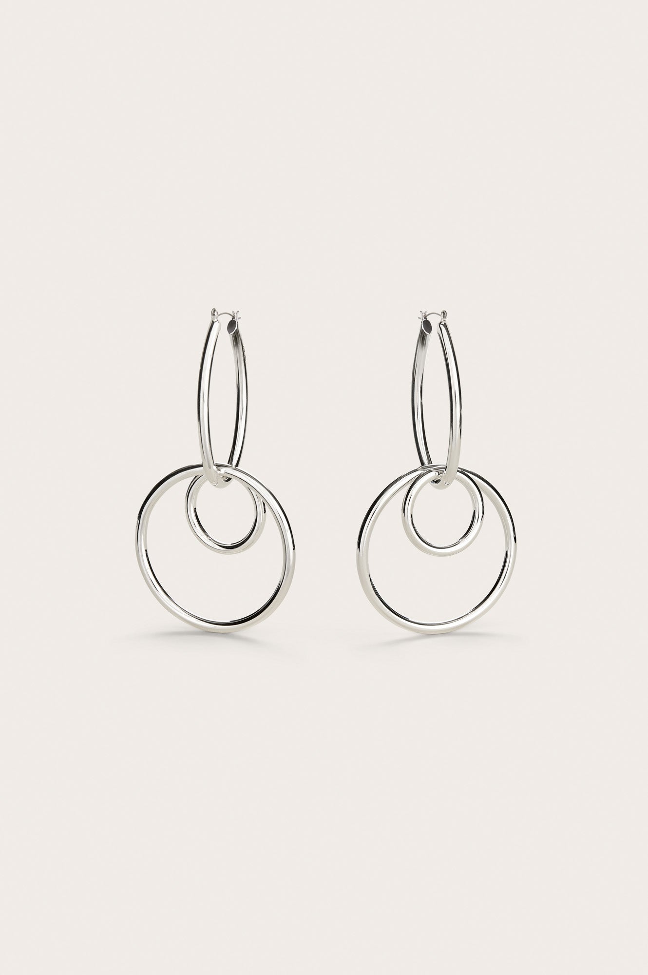 TRIA SMALL EARRING - SHINY SILVER