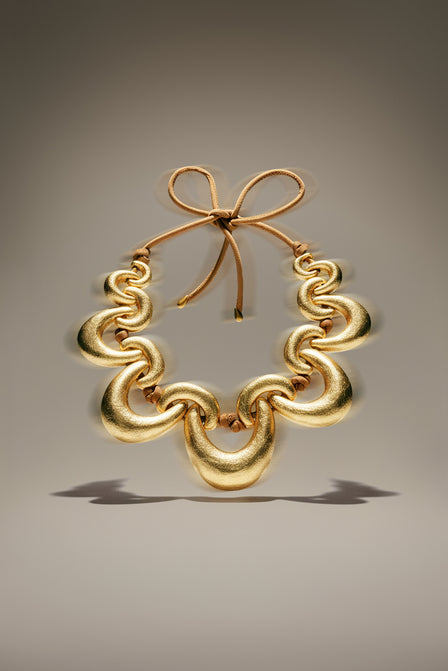 TAYLOR CHOKER - GOLD FOILED WOOD
