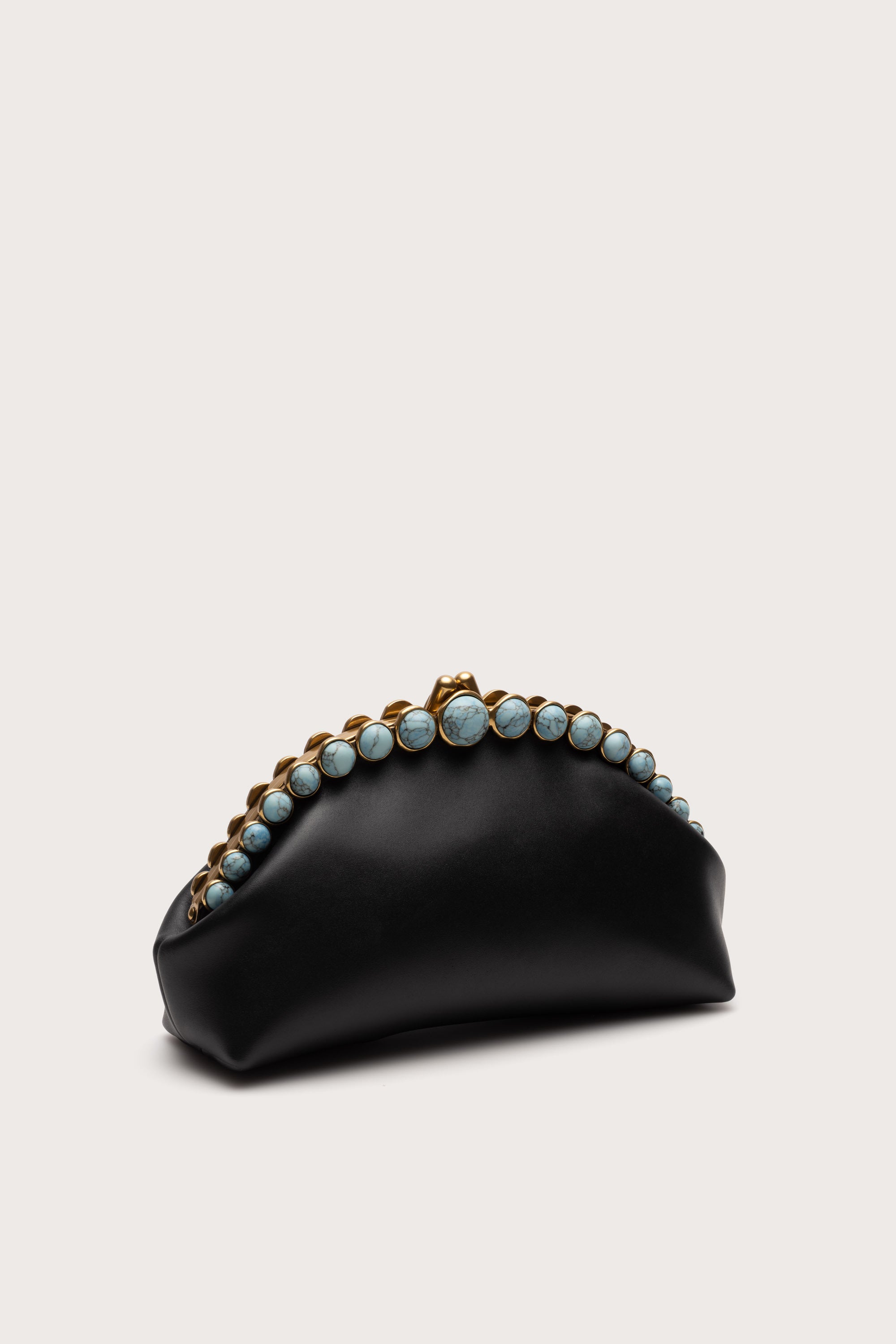 UNA CLUTCH - BLACK TURQUOISE