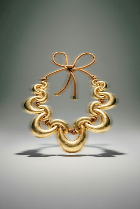 TAYLOR CHOKER - GOLD FOILED WOOD