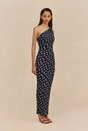TERRE DRESS - SMALL DOT DEEP LAKE