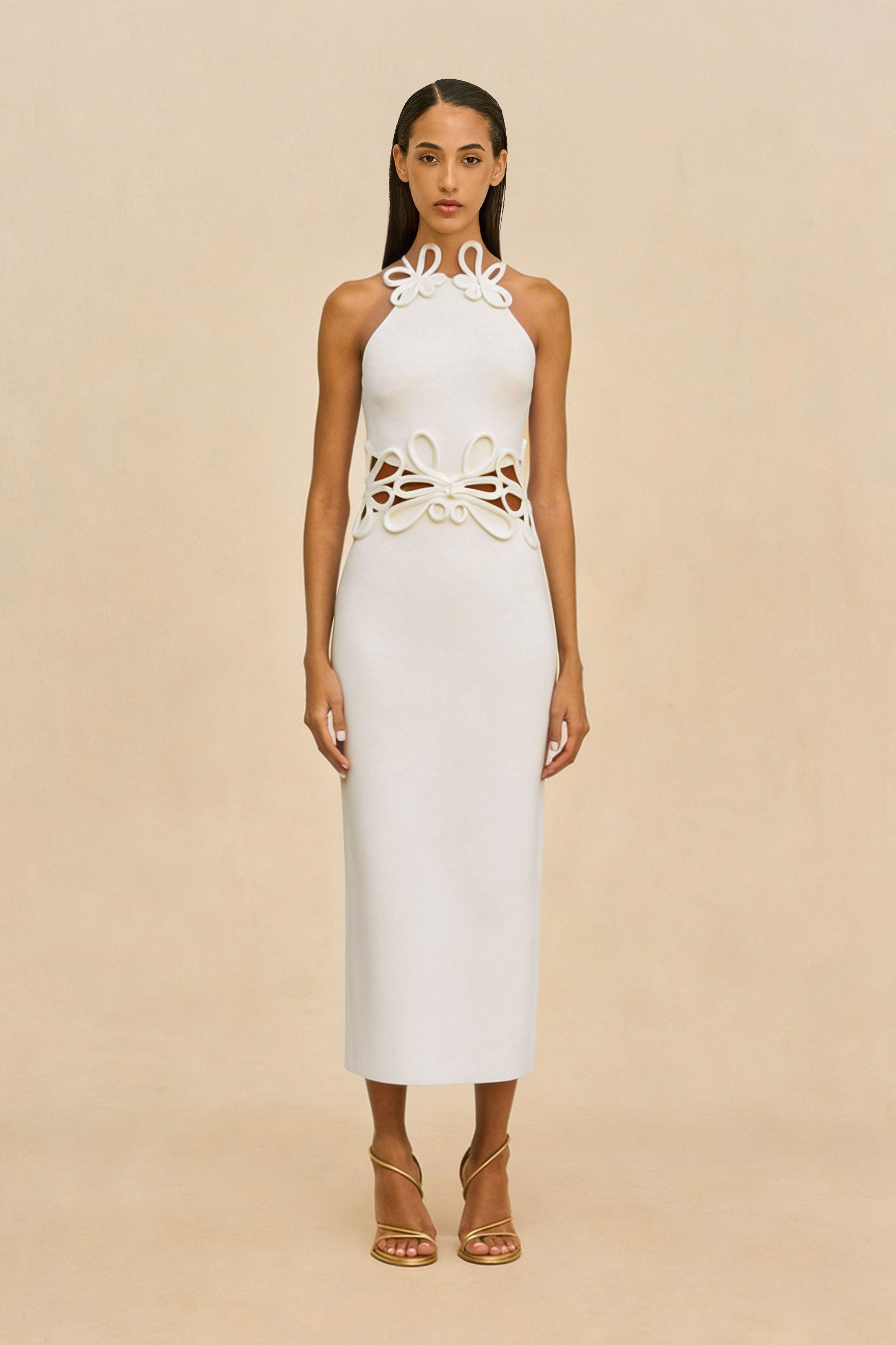 JENA KNIT DRESS - OFF WHITE