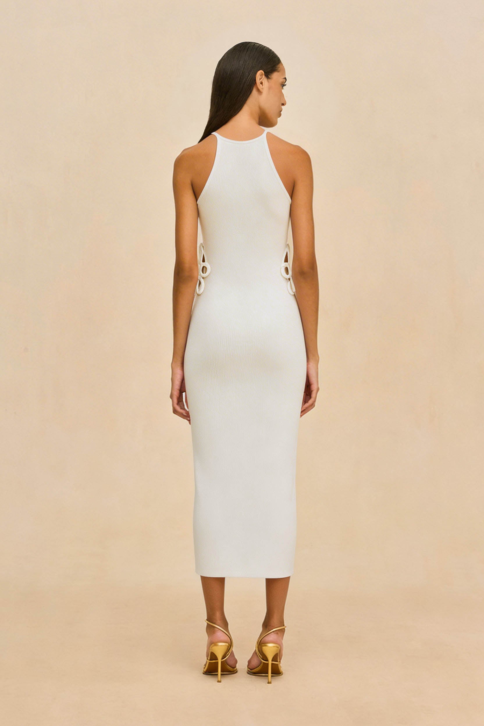 JENA KNIT DRESS - OFF WHITE