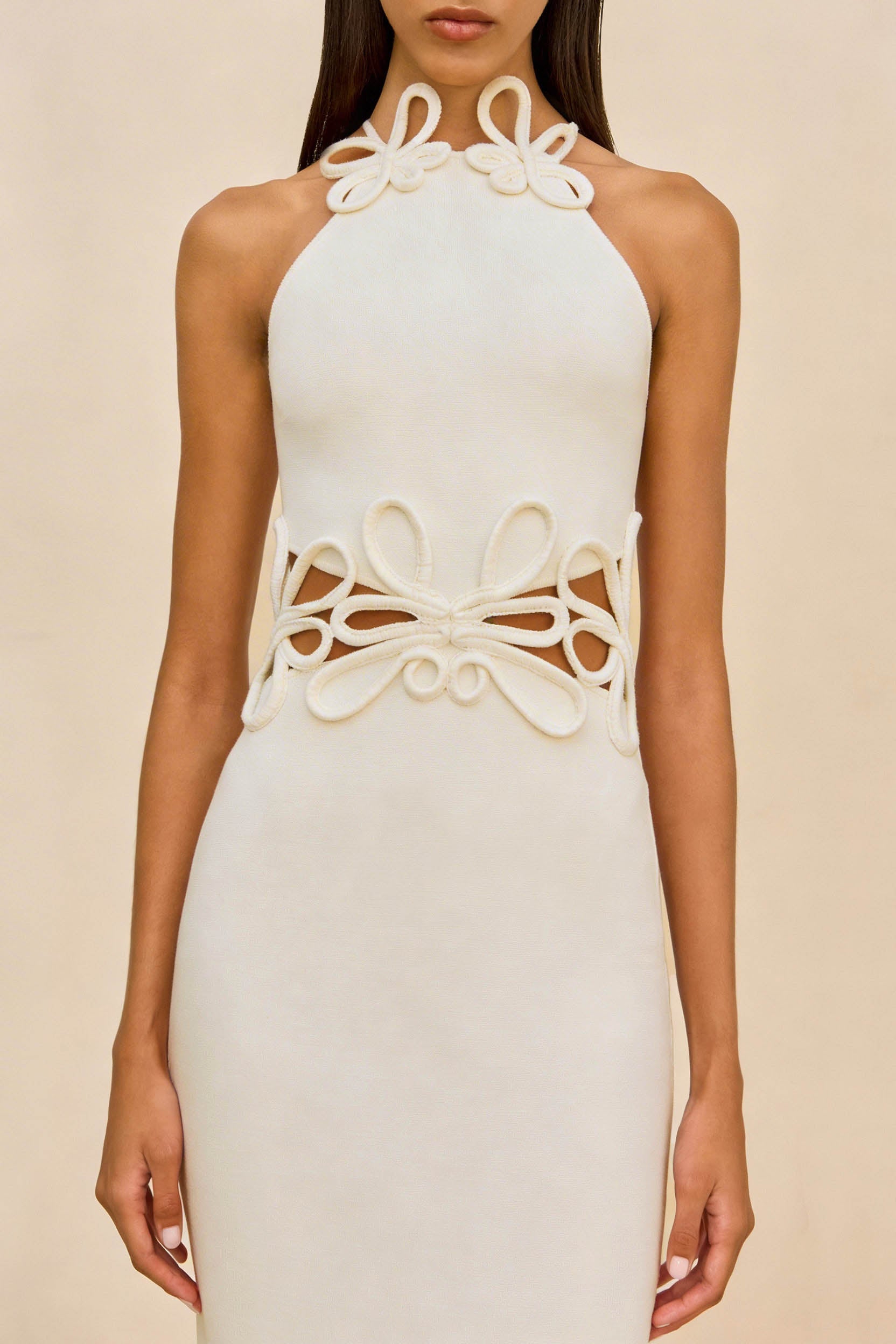 JENA KNIT DRESS - OFF WHITE