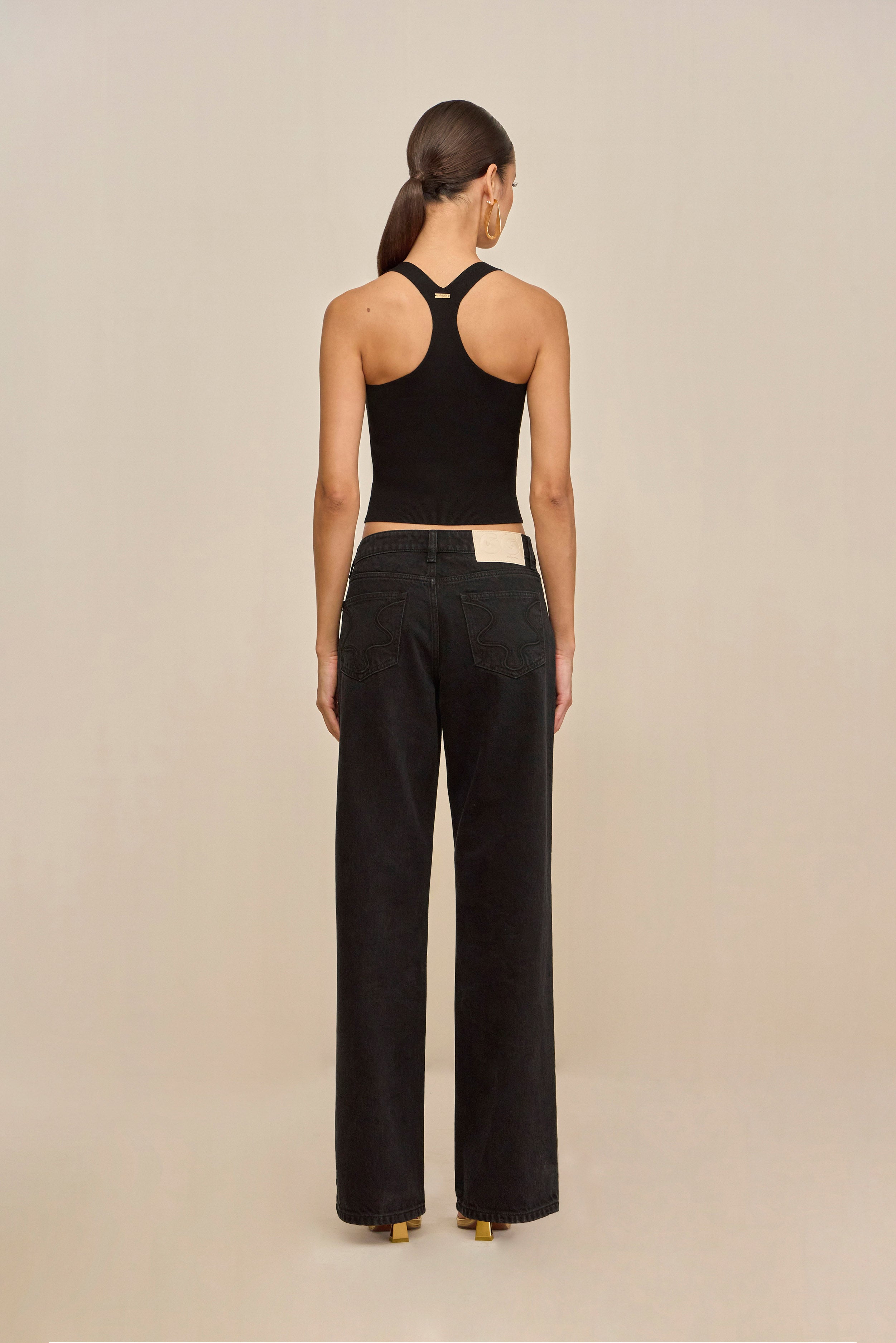 CRAWFORD KNIT TOP - BLACK