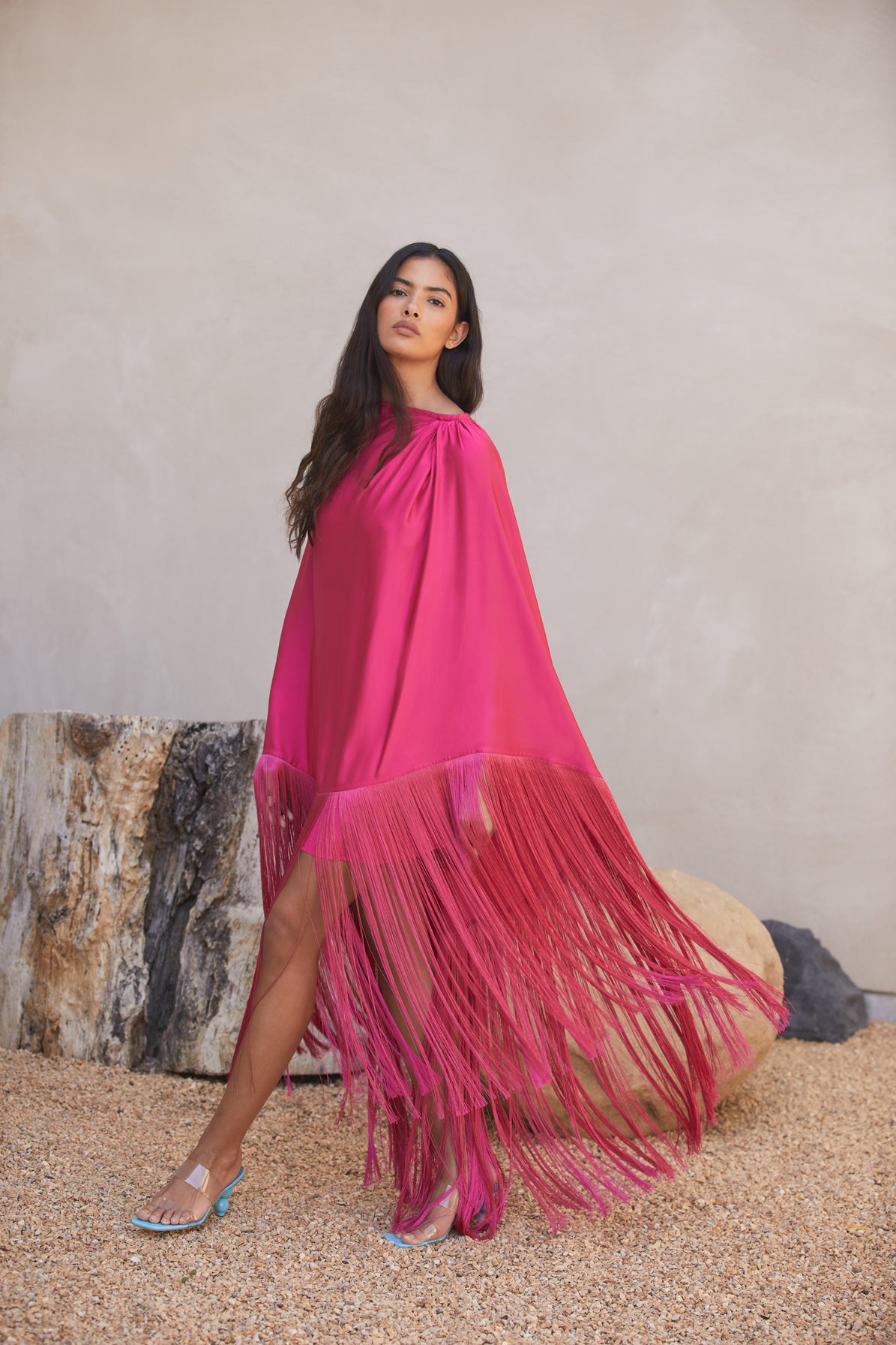 ANNIKA DRESS - FLAMINGO