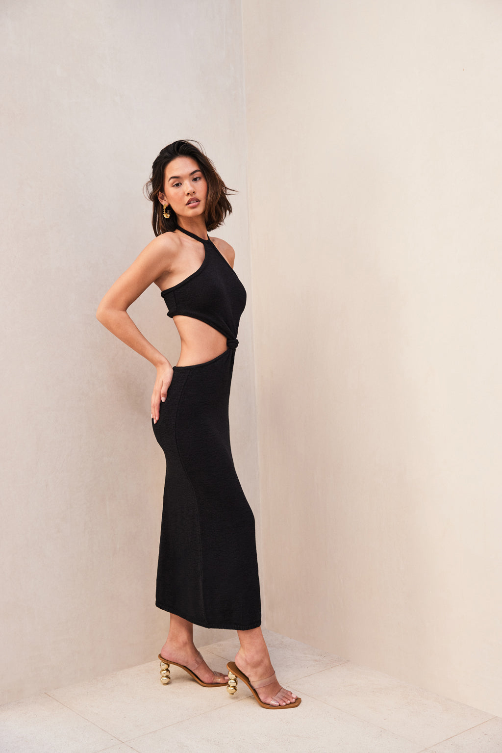 CAMERON KNIT DRESS - BLACK