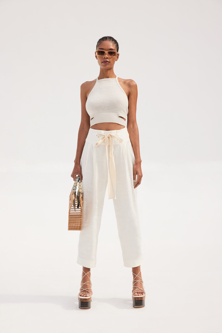 NAN KNIT TOP - OFF WHITE