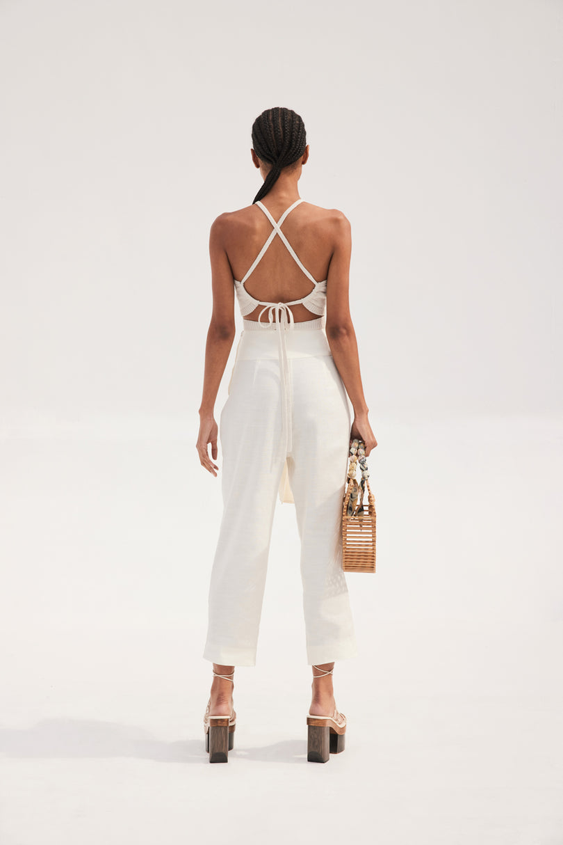 NAN KNIT TOP - OFF WHITE