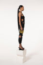 SHENAZ CROCHET DRESS - BLACK