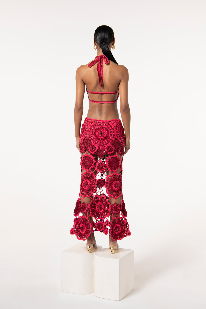 ACCALIA CROCHET GOWN - GHERMEZ ROSE