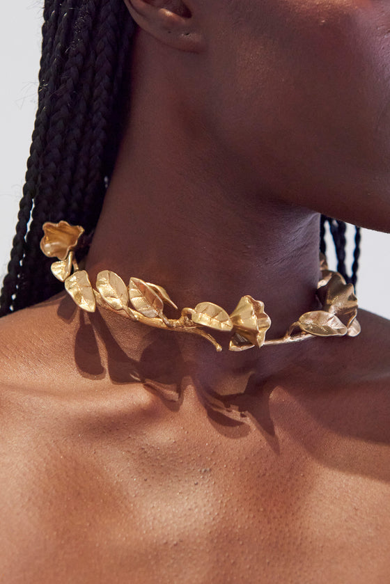 FANA CHOKER - BRUSHED BRASS
