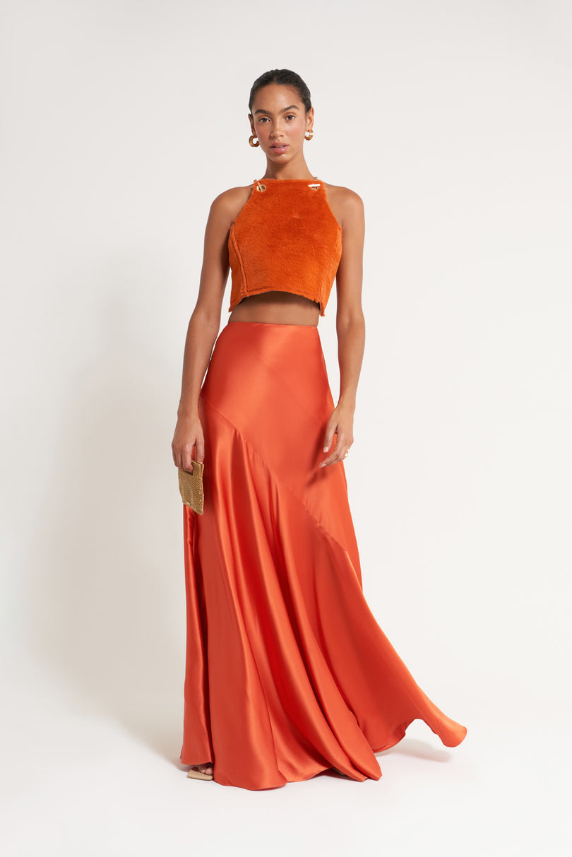 NEELA TOP - MAROON PEAK ROUGE