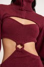 SKYLAR KNIT DRESS - MAROON PEAK