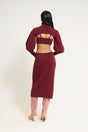 SKYLAR KNIT DRESS - MAROON PEAK