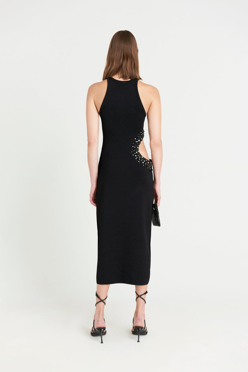 KATINA KNIT DRESS - BLACK