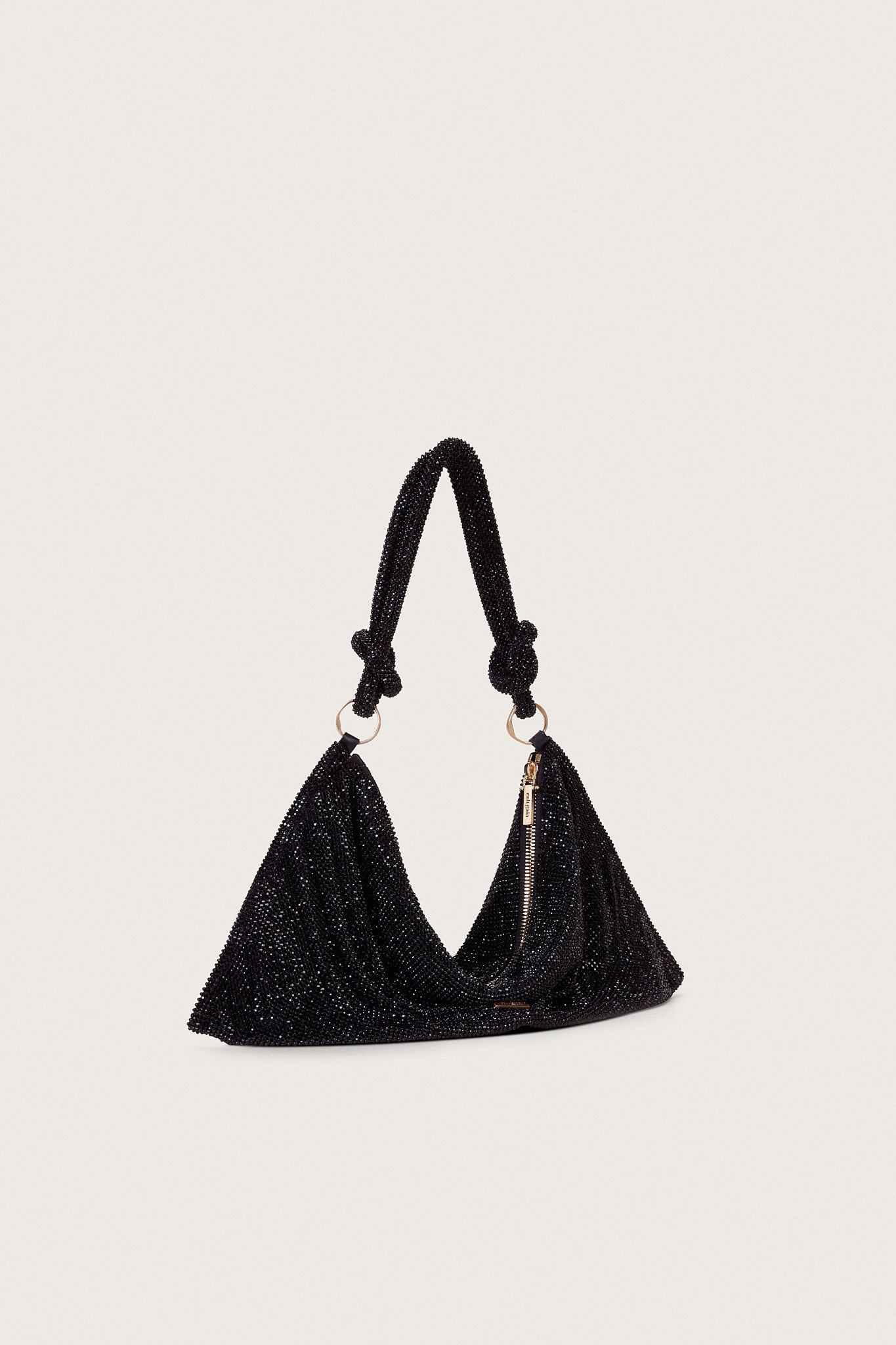 HERA MINI RHINESTONE SHOULDER BAG - BLACK
