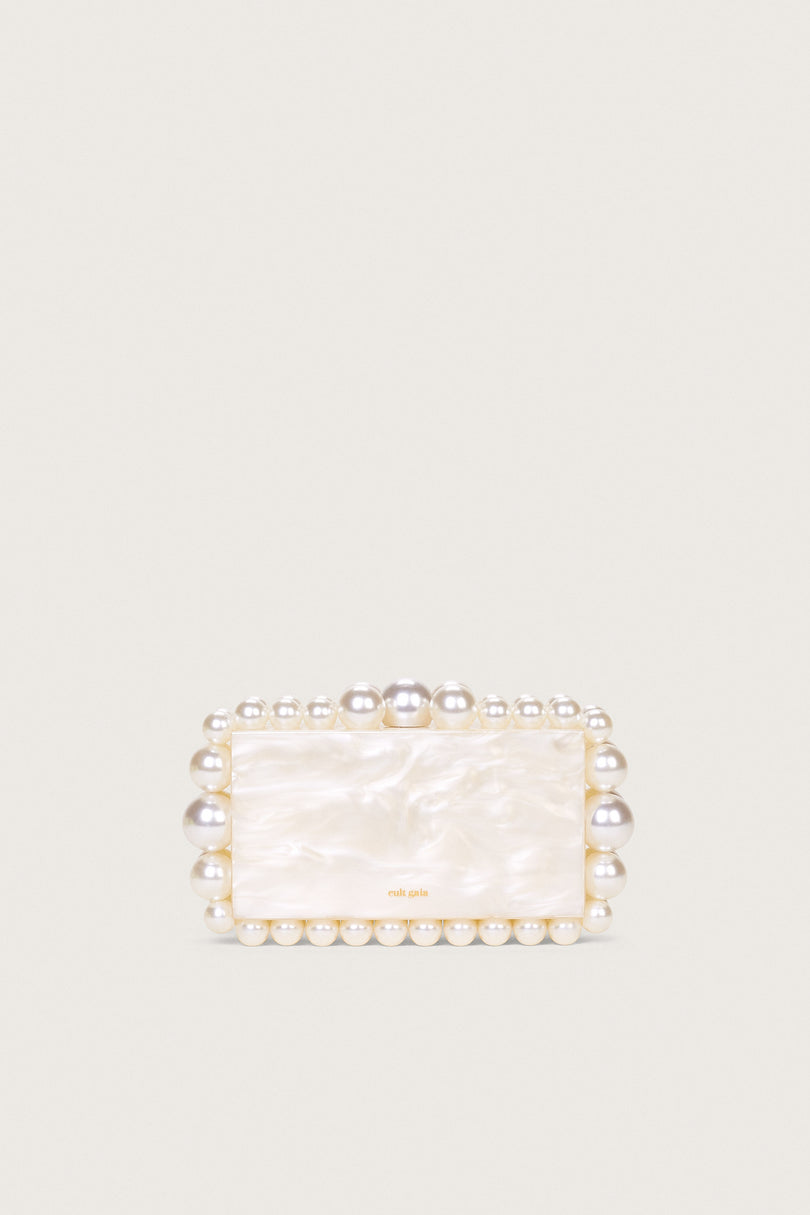 2) VINTAGE PEARLESCENT WHITE ACRYLIC BOX PURSES for sale at